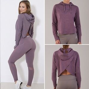 Gymshark crop hoodie purple size XS